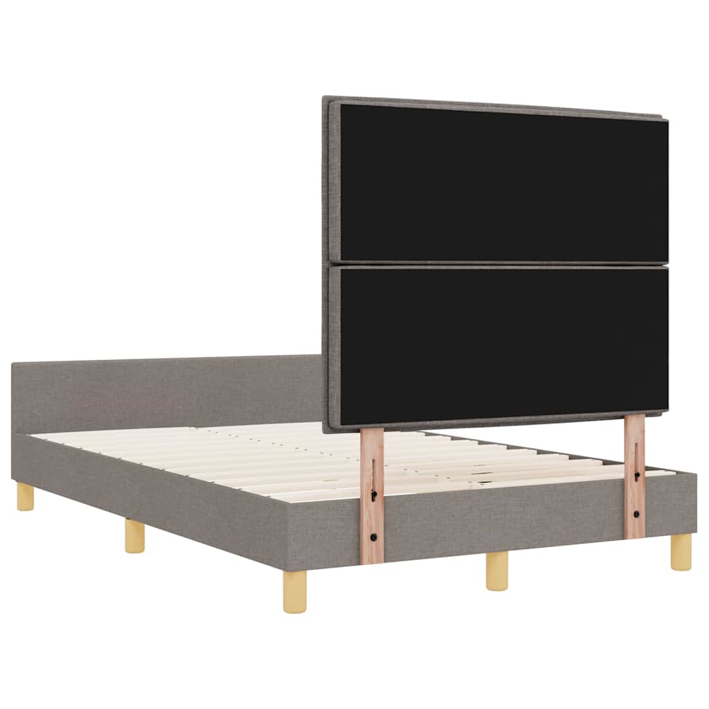 Bedframe met hoofdeinde Taupe 120 x 200 cm Stof is nu te koop bij PeponiXL, paradijselijk wonen!