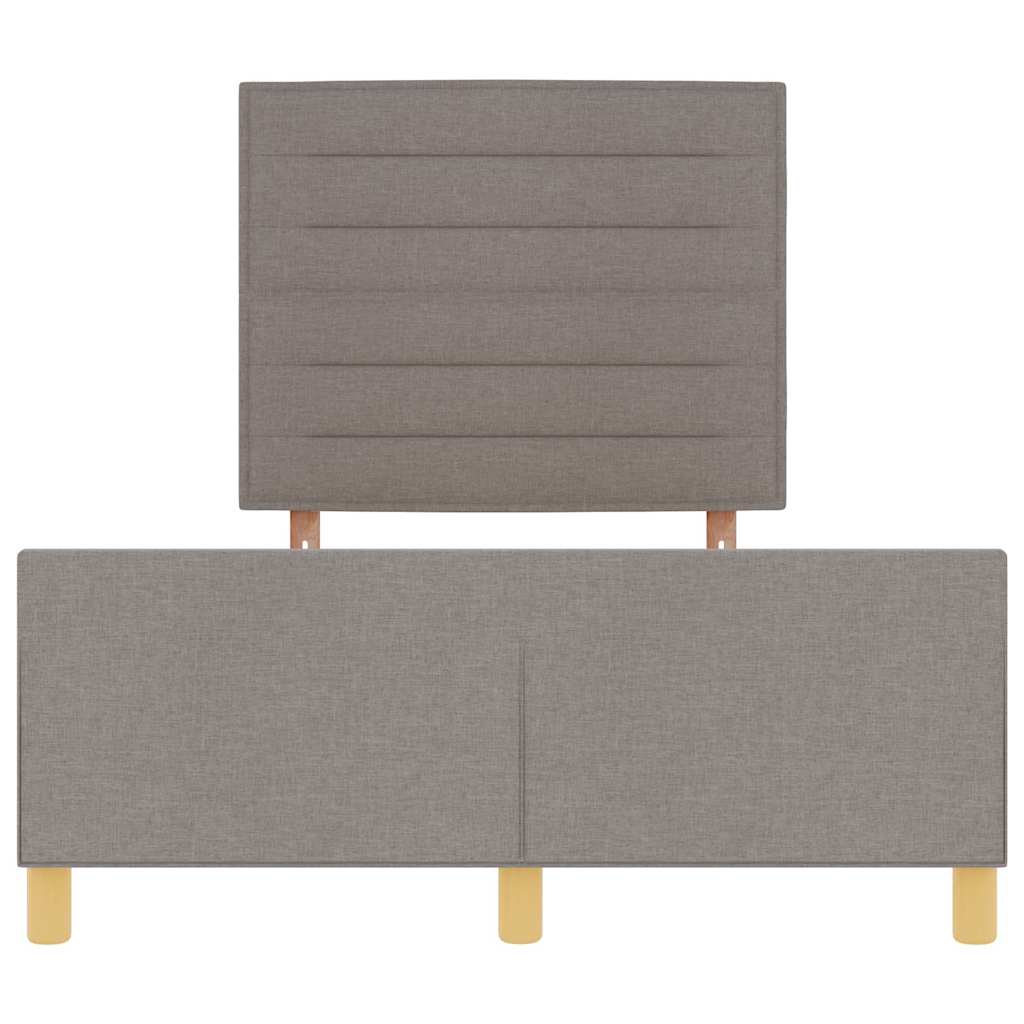Bedframe met hoofdeinde Taupe 120 x 200 cm Stof is nu te koop bij PeponiXL, paradijselijk wonen!