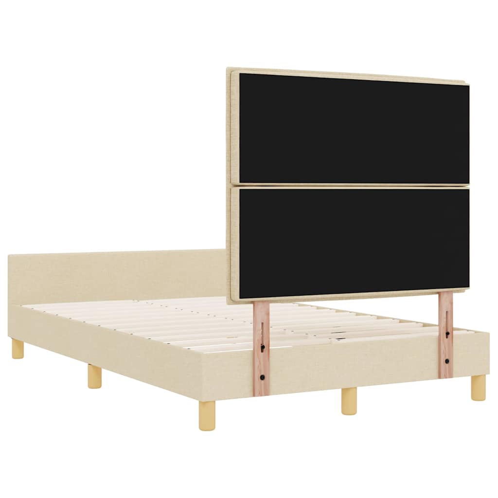 Bedframe met hoofdeinde Crème 120 x 200 cm Stof is nu te koop bij PeponiXL, paradijselijk wonen!