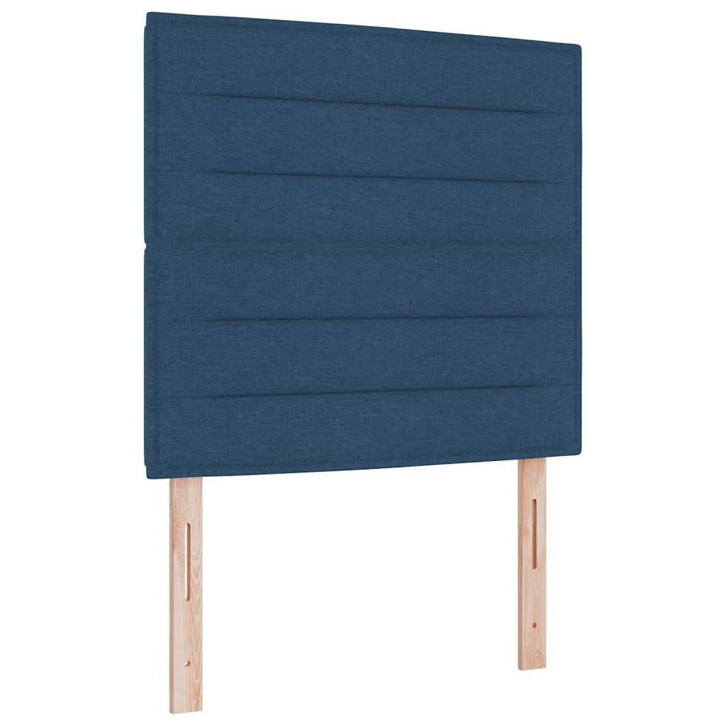 Bedframe met hoofdeinde Blauw 120 x 200 cm Stof is nu te koop bij PeponiXL, paradijselijk wonen!