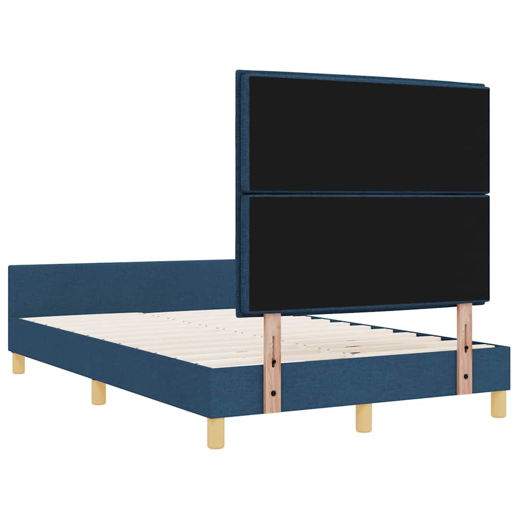 Bedframe met hoofdeinde Blauw 120 x 200 cm Stof is nu te koop bij PeponiXL, paradijselijk wonen!