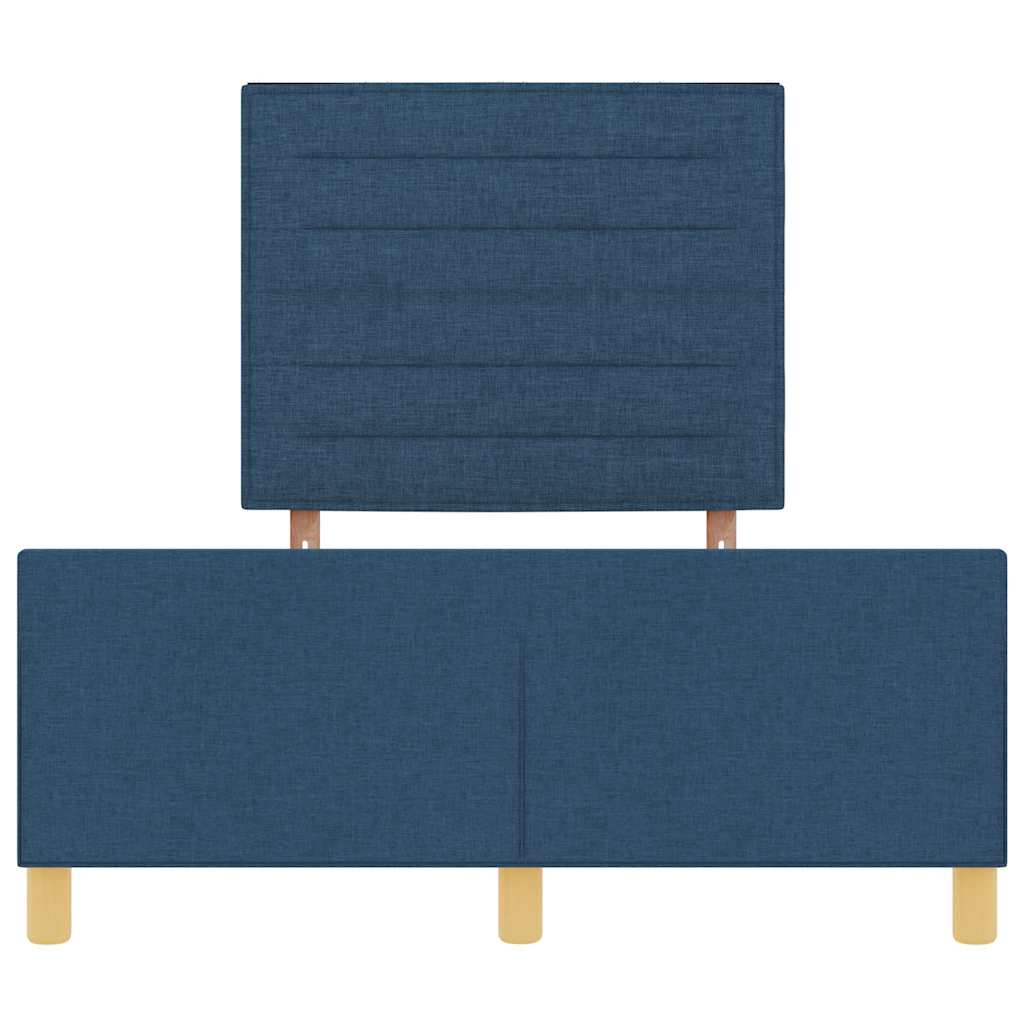 Bedframe met hoofdeinde Blauw 120 x 200 cm Stof is nu te koop bij PeponiXL, paradijselijk wonen!