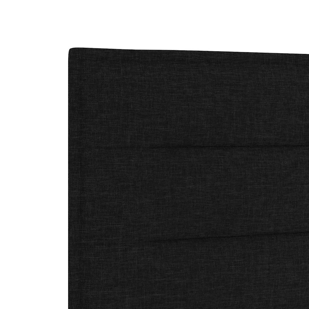 Bedframe met hoofdeinde Zwart 140 x 190 cm Stof is nu te koop bij PeponiXL, paradijselijk wonen!
