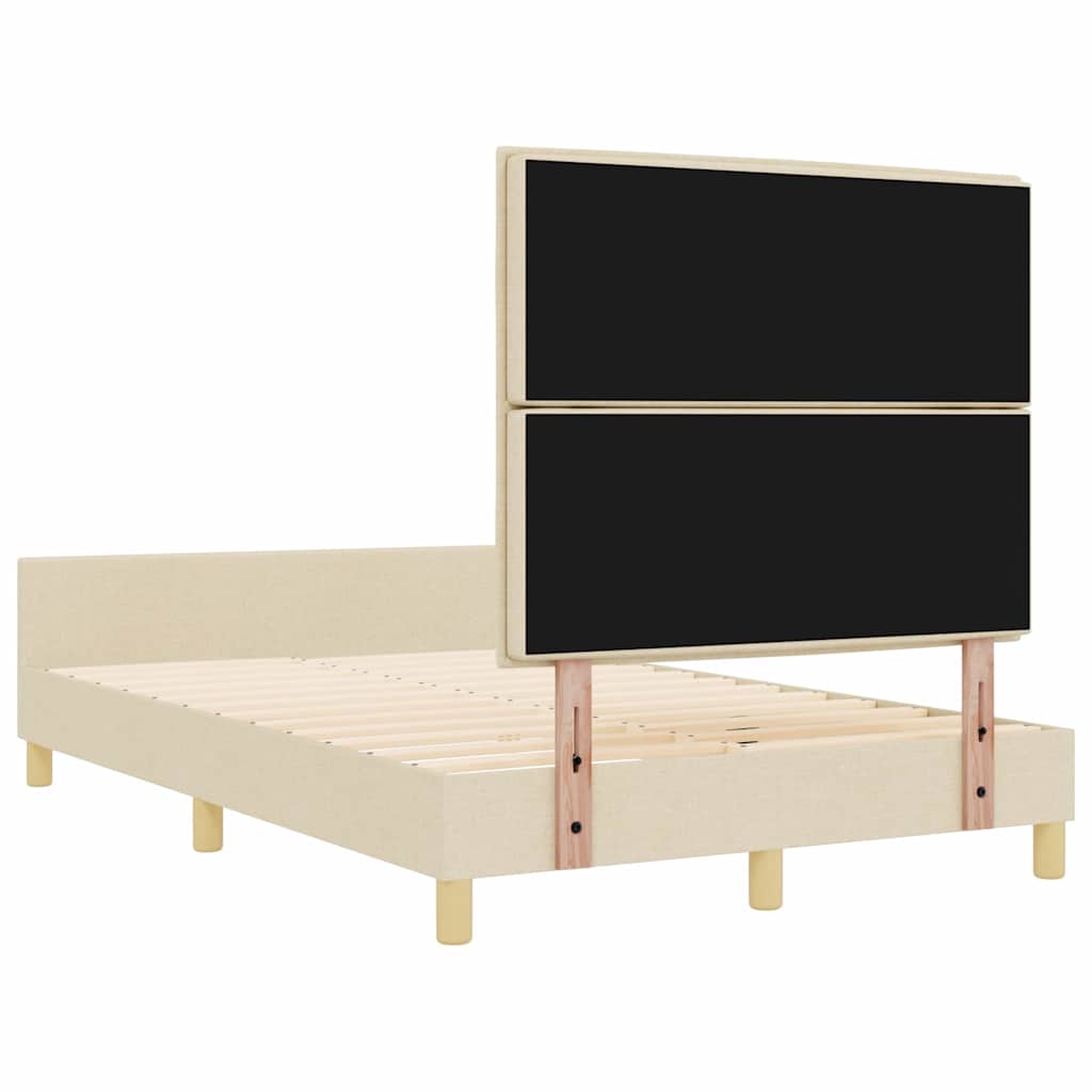 Bedframe met hoofdeinde Crème 140 x 190 cm Stof is nu te koop bij PeponiXL, paradijselijk wonen!