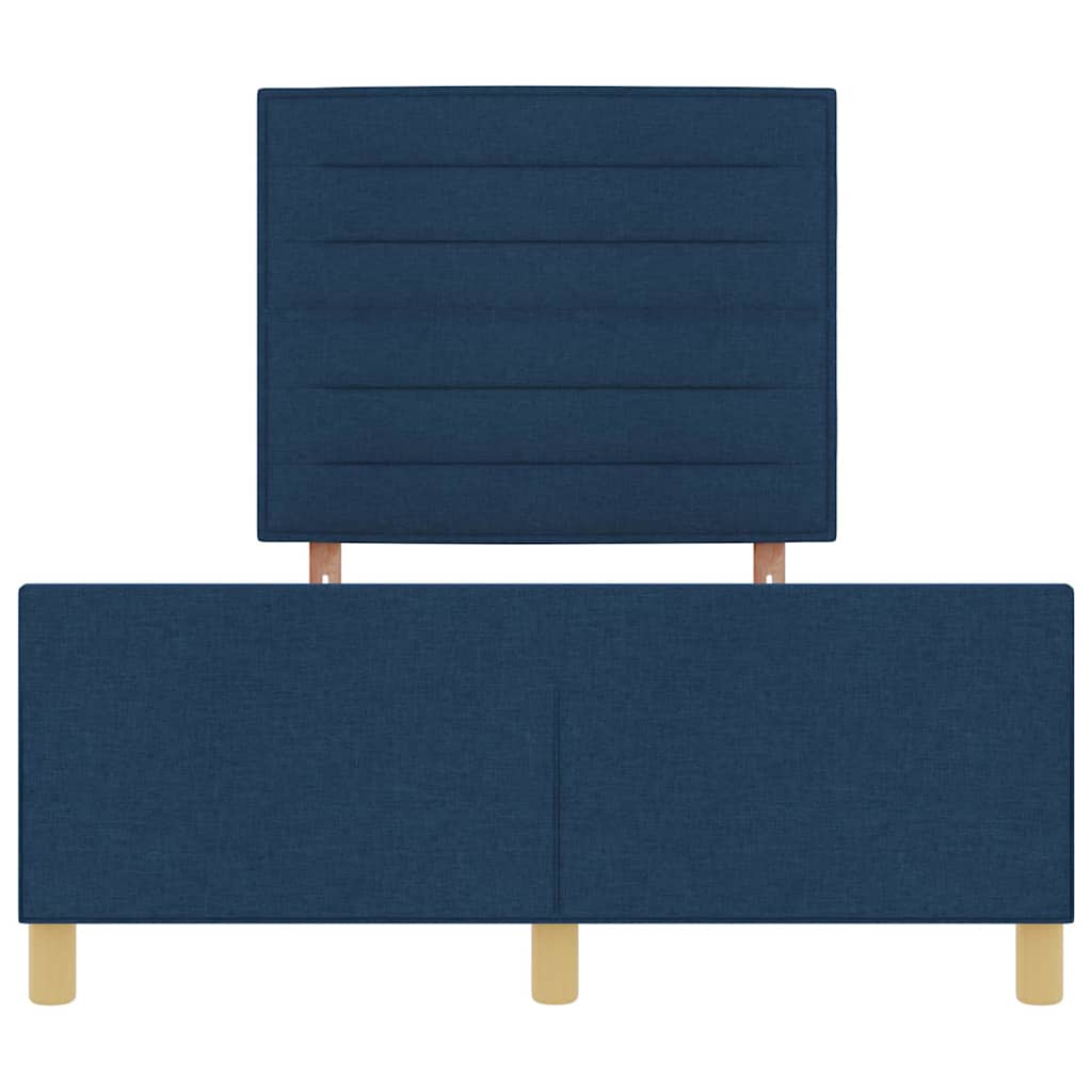 Bedframe met hoofdeinde Blauw 140 x 190 cm Stof is nu te koop bij PeponiXL, paradijselijk wonen!