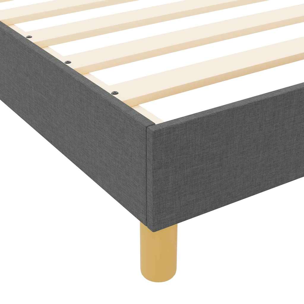Bedframe met hoofdeinde Donkergrijs 140 x 200 cm Stof is nu te koop bij PeponiXL, paradijselijk wonen!