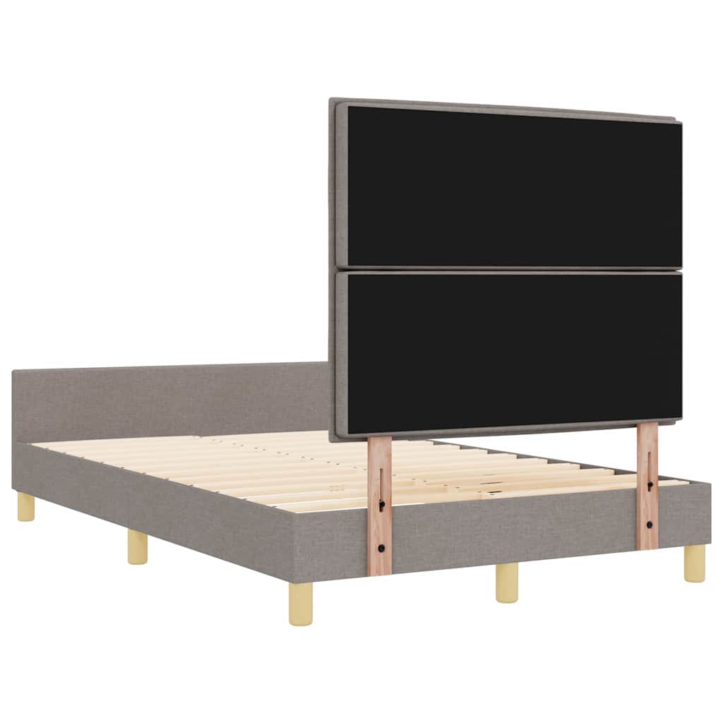 Bedframe met hoofdeinde Taupe 140 x 200 cm Stof is nu te koop bij PeponiXL, paradijselijk wonen!