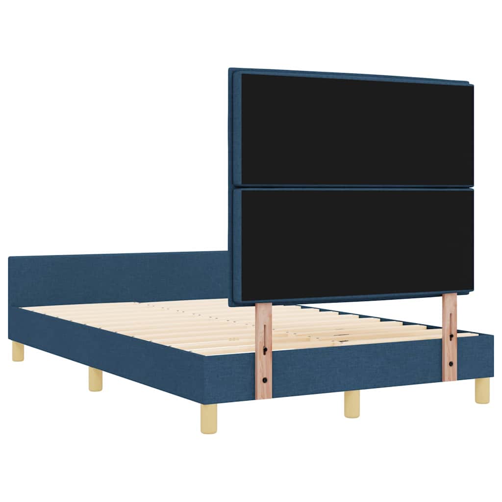 Bedframe met hoofdeinde Blauw 140 x 200 cm Stof is nu te koop bij PeponiXL, paradijselijk wonen!