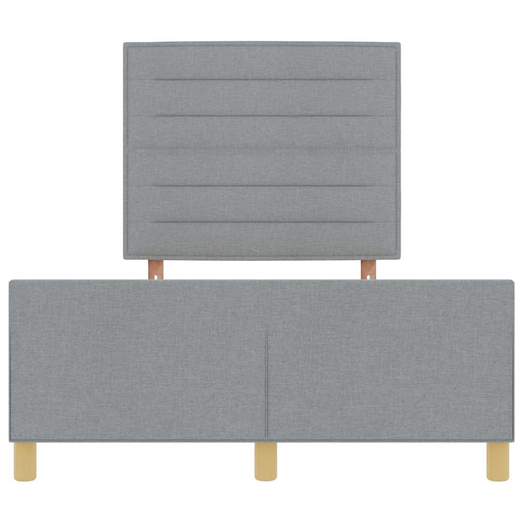 Bedframe met hoofdeinde Lichtgrijs 160 x 200 cm Stof is nu te koop bij PeponiXL, paradijselijk wonen!
