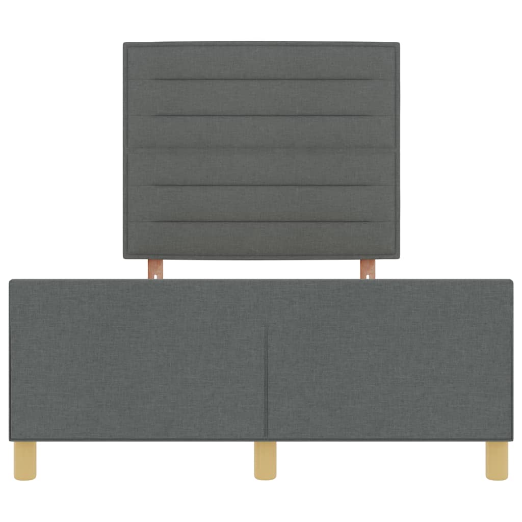 Bedframe met hoofdeinde Donkergrijs 160 x 200 cm Stof is nu te koop bij PeponiXL, paradijselijk wonen!