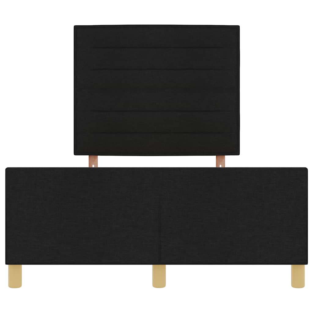 Bedframe met hoofdeinde Zwart 160 x 200 cm Stof is nu te koop bij PeponiXL, paradijselijk wonen!