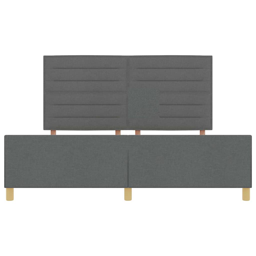 Bedframe met hoofdeinde Donkergrijs 180 x 200 cm Stof is nu te koop bij PeponiXL, paradijselijk wonen!