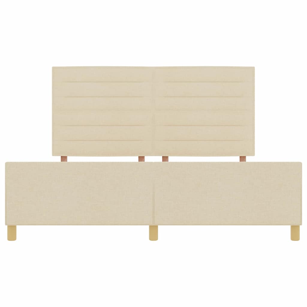 Bedframe met hoofdeinde Crème 180 x 200 cm Stof is nu te koop bij PeponiXL, paradijselijk wonen!