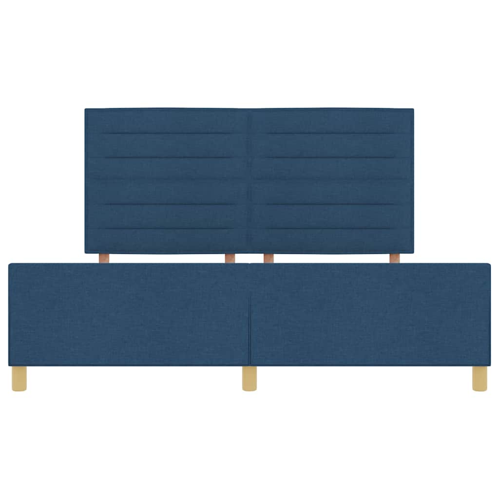 Bedframe met hoofdeinde Blauw 180 x 200 cm Stof is nu te koop bij PeponiXL, paradijselijk wonen!