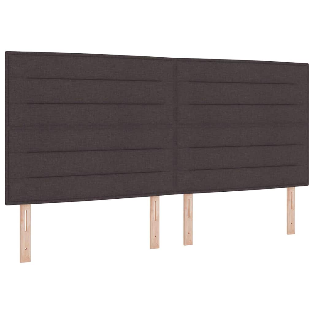 Bedframe met hoofdeinde Donkerbruin 200 x 200 cm Stof is nu te koop bij PeponiXL, paradijselijk wonen!