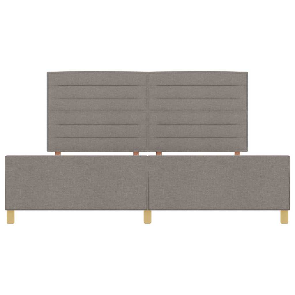 Bedframe met hoofdeinde Taupe 200 x 200 cm Stof is nu te koop bij PeponiXL, paradijselijk wonen!