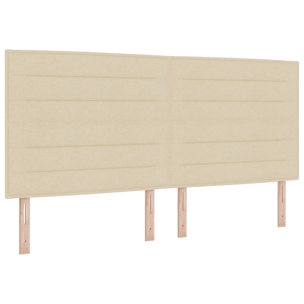 Bedframe met hoofdeinde Crème 200 x 200 cm Stof is nu te koop bij PeponiXL, paradijselijk wonen!