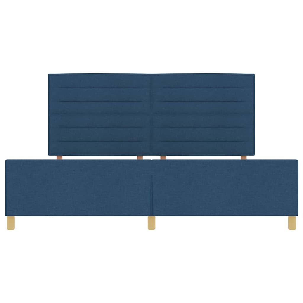 Bedframe met hoofdeinde Blauw 200 x 200 cm Stof