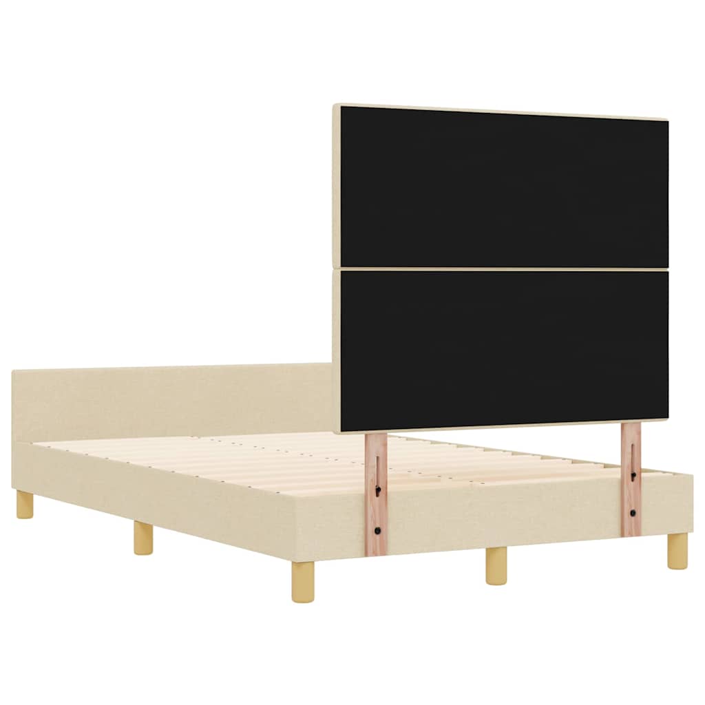 Bedframe met hoofdeinde Crème 120 x 190 cm Stof is nu te koop bij PeponiXL, paradijselijk wonen!
