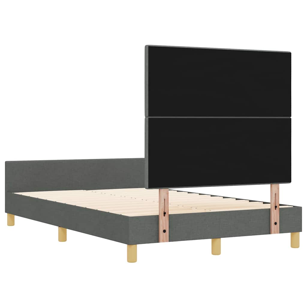 Bedframe met hoofdeinde Donkergrijs 120 x 200 cm Stof