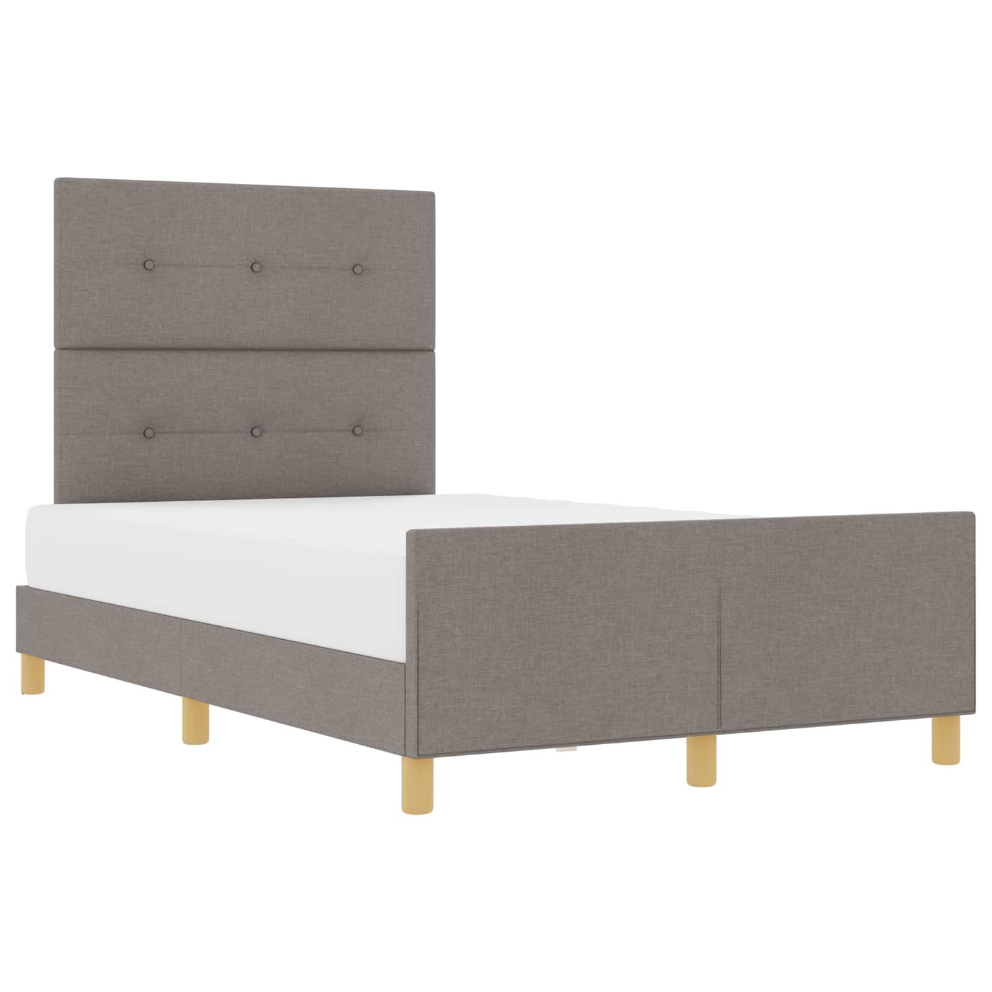 Bedframe met hoofdeinde Taupe 120 x 200 cm Stof is nu te koop bij PeponiXL, paradijselijk wonen!