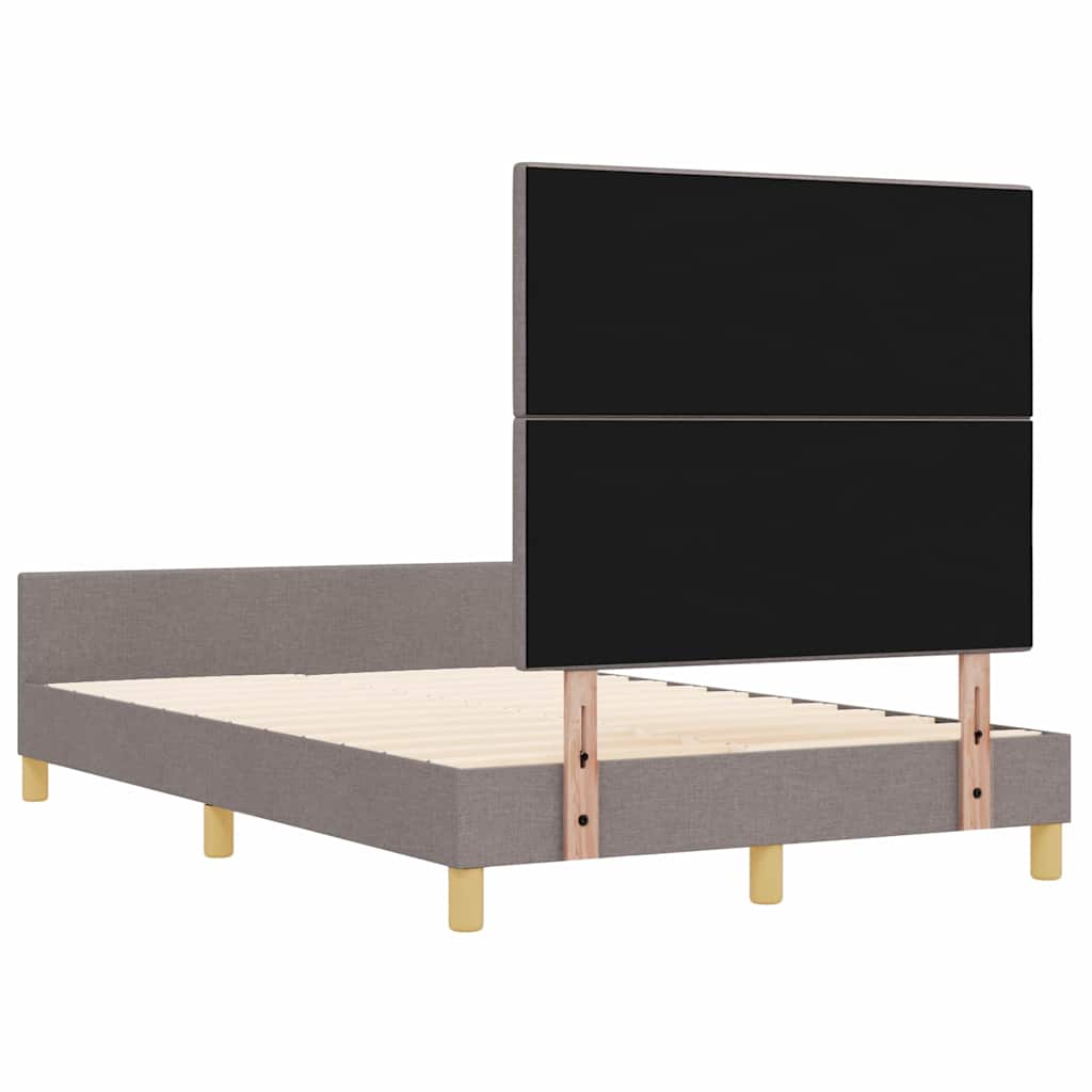 Bedframe met hoofdeinde Taupe 120 x 200 cm Stof is nu te koop bij PeponiXL, paradijselijk wonen!