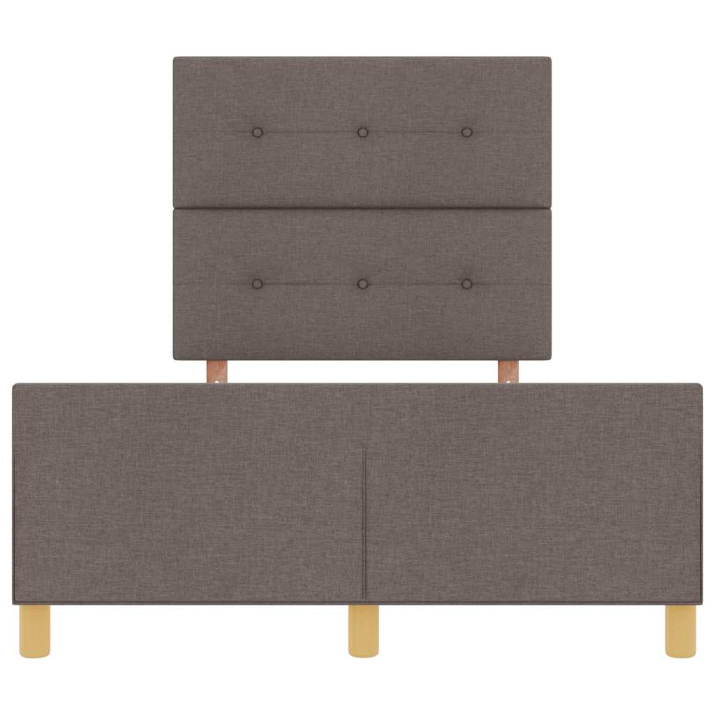 Bedframe met hoofdeinde Taupe 120 x 200 cm Stof is nu te koop bij PeponiXL, paradijselijk wonen!