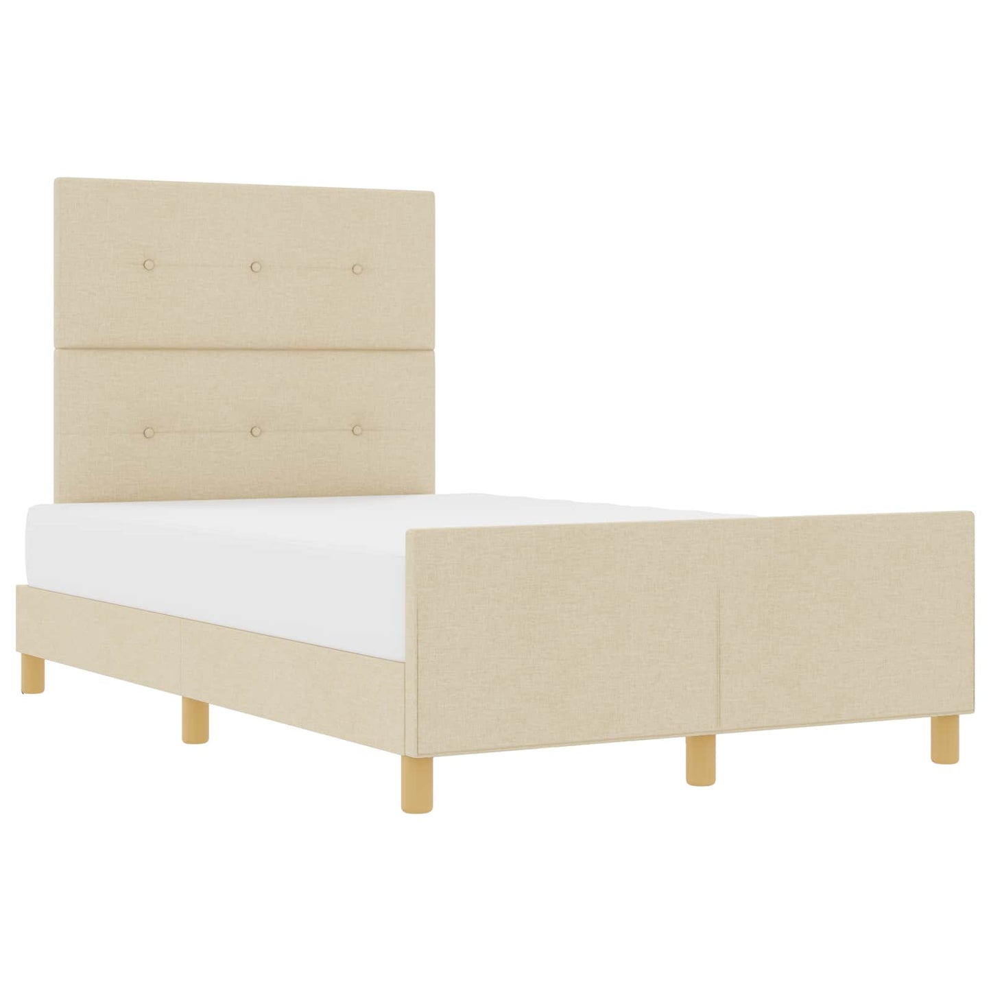 Bedframe met hoofdeinde Crème 120 x 200 cm Stof is nu te koop bij PeponiXL, paradijselijk wonen!