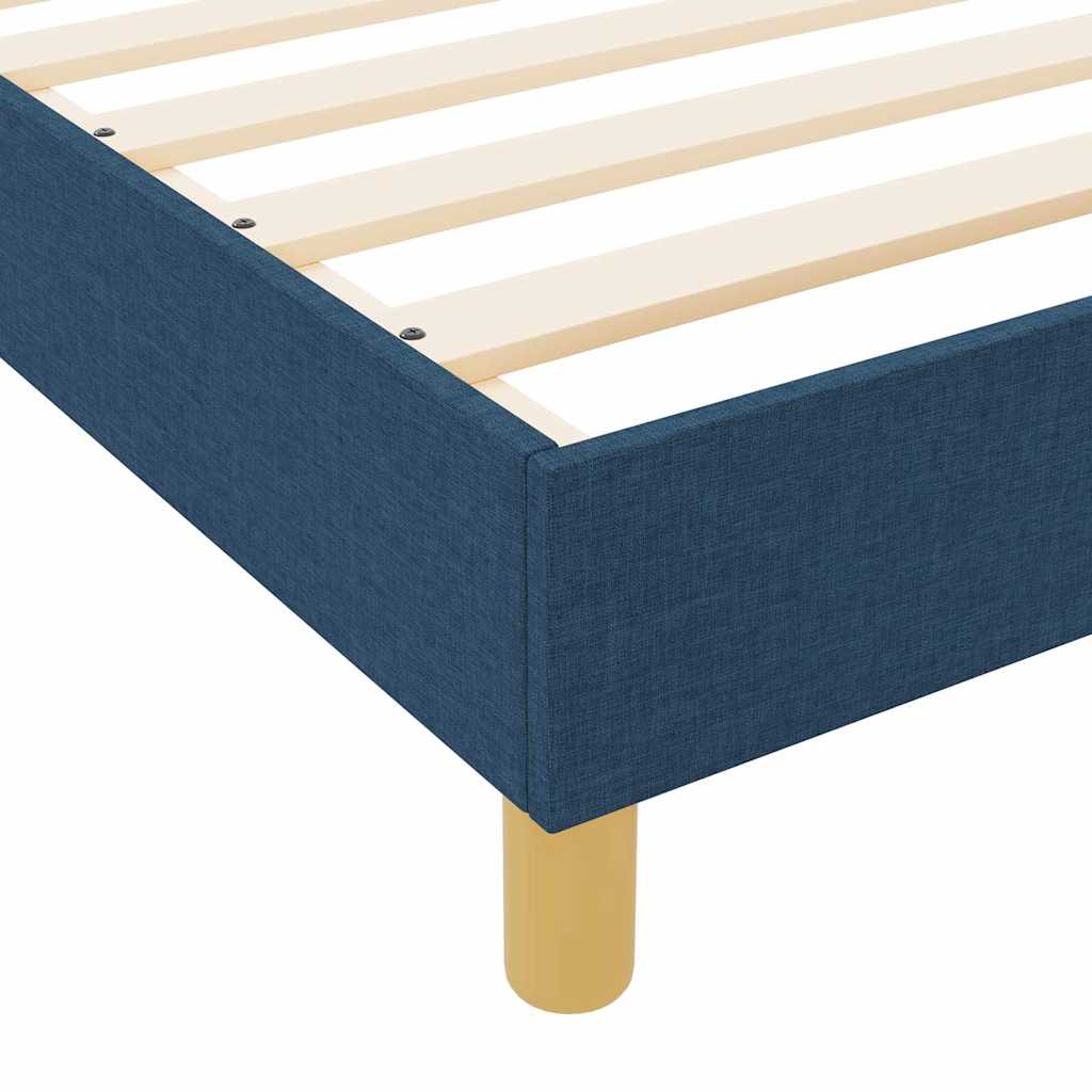 Bedframe met hoofdeinde Blauw 120 x 200 cm Stof is nu te koop bij PeponiXL, paradijselijk wonen!