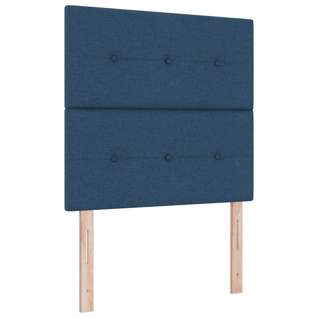 Bedframe met hoofdeinde Blauw 120 x 200 cm Stof is nu te koop bij PeponiXL, paradijselijk wonen!