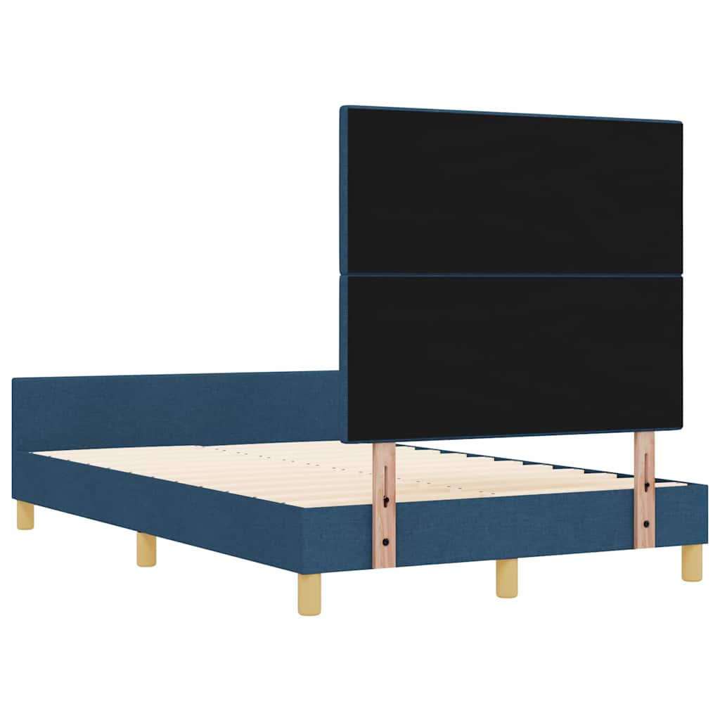 Bedframe met hoofdeinde Blauw 120 x 200 cm Stof is nu te koop bij PeponiXL, paradijselijk wonen!