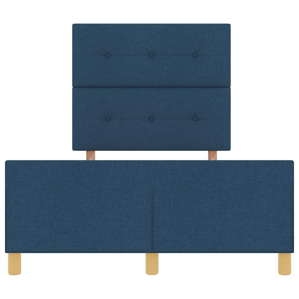 Bedframe met hoofdeinde Blauw 120 x 200 cm Stof is nu te koop bij PeponiXL, paradijselijk wonen!