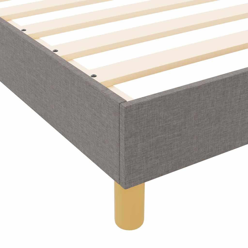 Bedframe met hoofdeinde Taupe 140 x 190 cm Stof is nu te koop bij PeponiXL, paradijselijk wonen!
