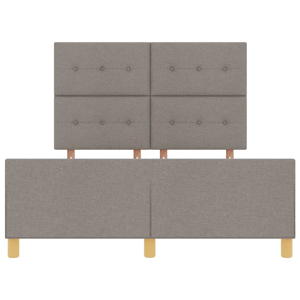 Bedframe met hoofdeinde Taupe 140 x 190 cm Stof is nu te koop bij PeponiXL, paradijselijk wonen!