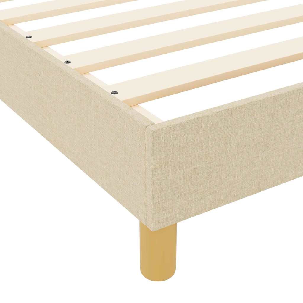 Bedframe met hoofdeinde Crème 140 x 190 cm Stof is nu te koop bij PeponiXL, paradijselijk wonen!