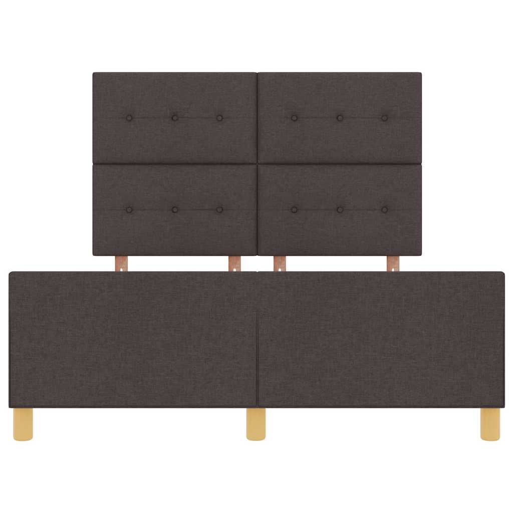 Bedframe met hoofdeinde Donkerbruin 140 x 200 cm Stof is nu te koop bij PeponiXL, paradijselijk wonen!