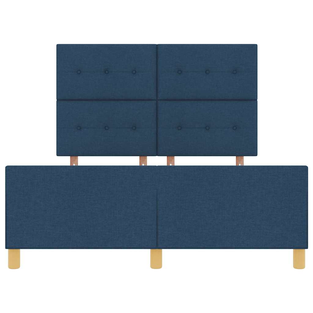 Bedframe met hoofdeinde Blauw 140 x 200 cm Stof is nu te koop bij PeponiXL, paradijselijk wonen!