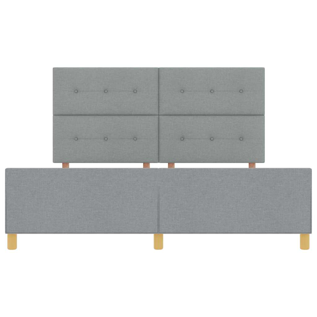 Bedframe met hoofdeinde Lichtgrijs 180 x 200 cm Stof is nu te koop bij PeponiXL, paradijselijk wonen!