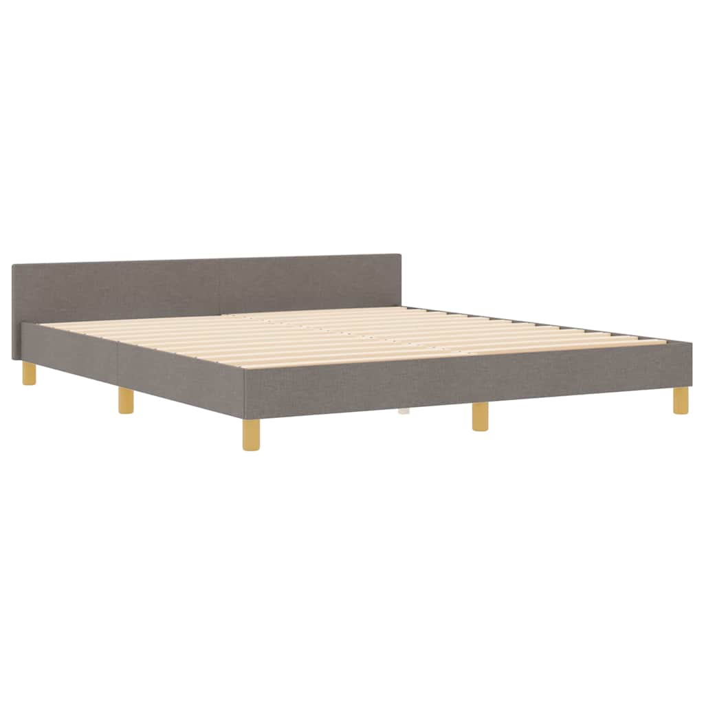 Bedframe met hoofdeinde Taupe 180 x 200 cm Stof is nu te koop bij PeponiXL, paradijselijk wonen!