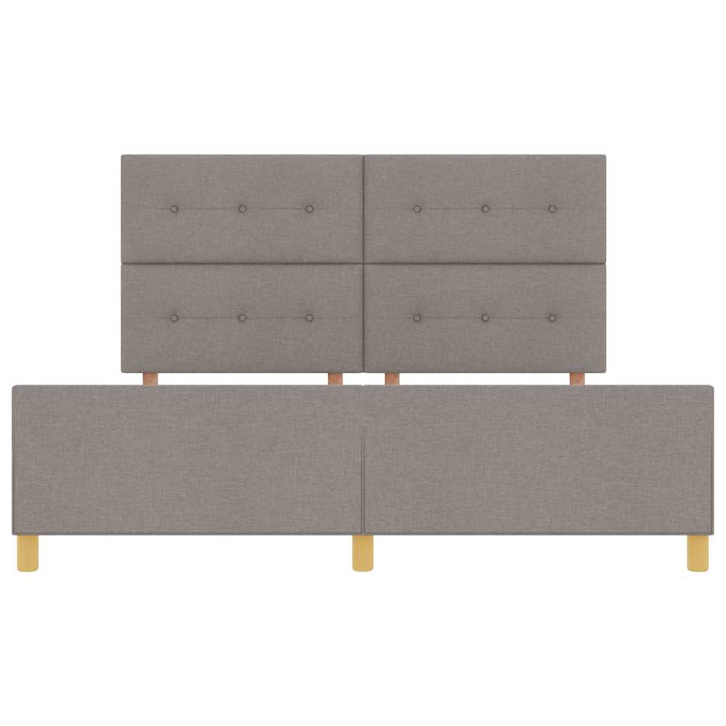 Bedframe met hoofdeinde Taupe 180 x 200 cm Stof is nu te koop bij PeponiXL, paradijselijk wonen!