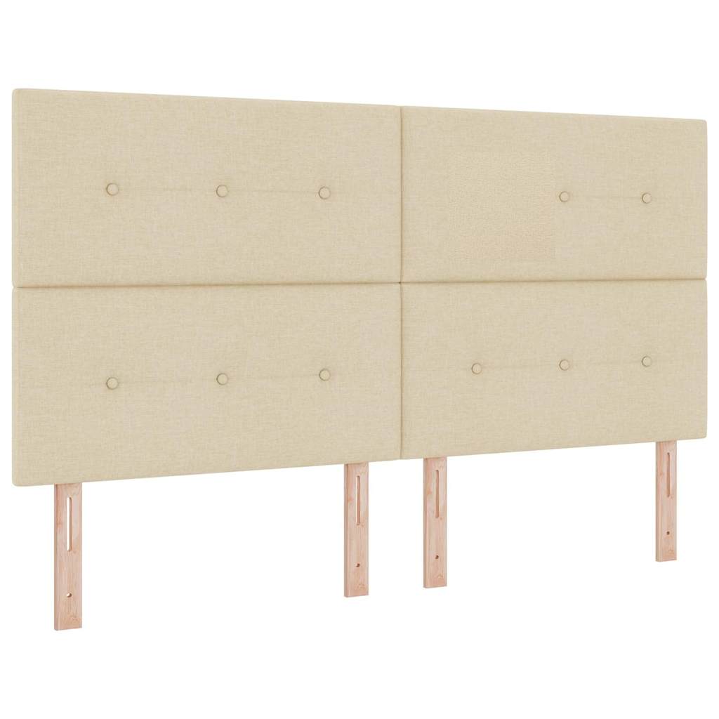 Bedframe met hoofdeinde Crème 180 x 200 cm Stof is nu te koop bij PeponiXL, paradijselijk wonen!
