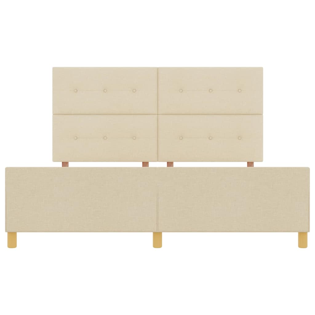 Bedframe met hoofdeinde Crème 180 x 200 cm Stof is nu te koop bij PeponiXL, paradijselijk wonen!
