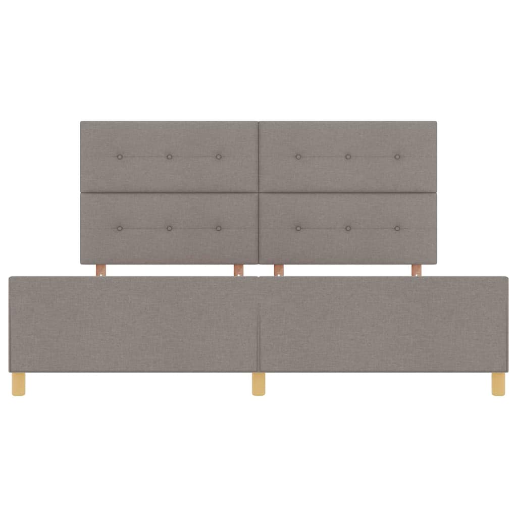 Bedframe met hoofdeinde Taupe 200 x 200 cm Stof