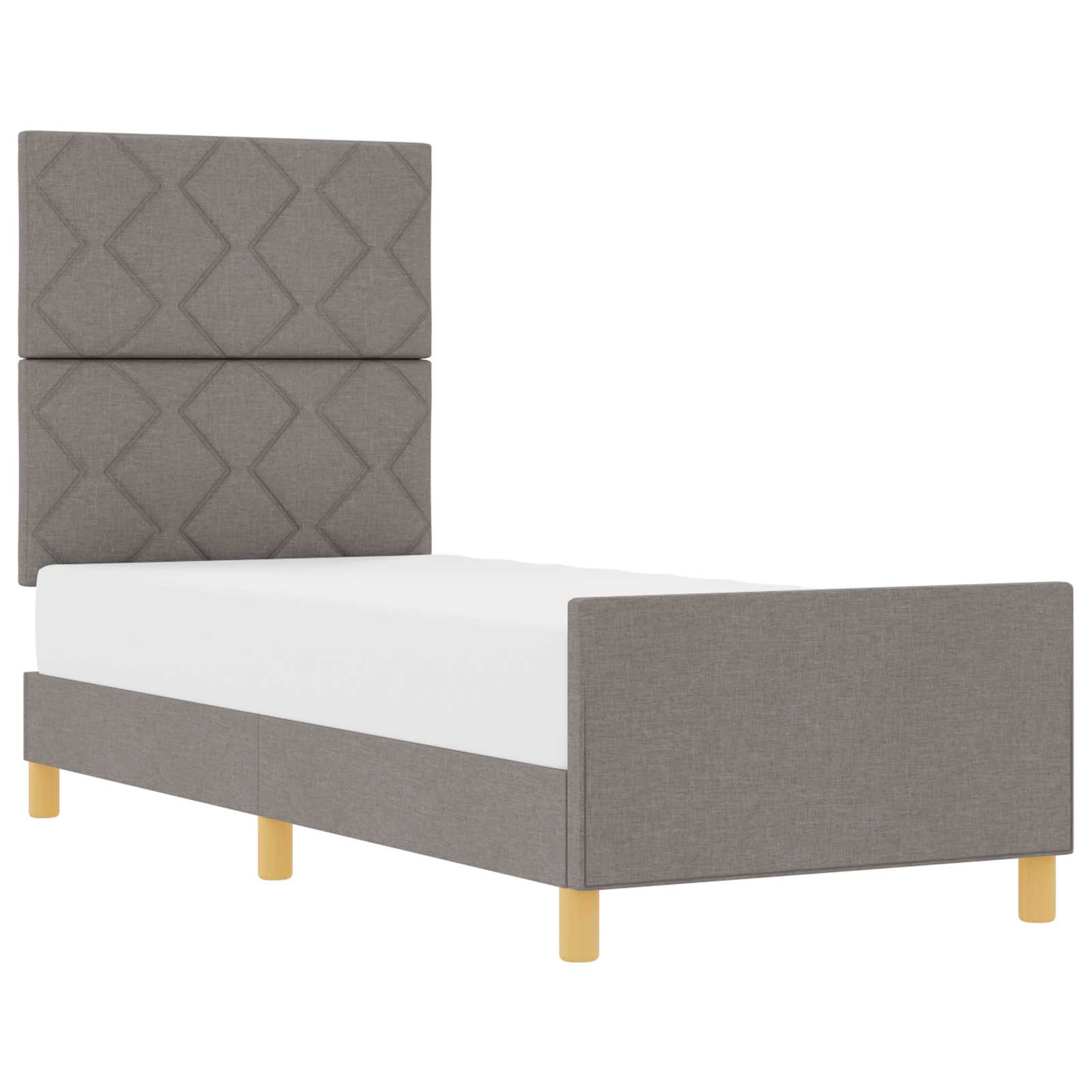 Bedframe met hoofdeinde Taupe 80 x 200 cm Stof is nu te koop bij PeponiXL, paradijselijk wonen!
