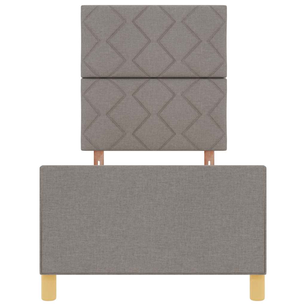 Bedframe met hoofdeinde Taupe 80 x 200 cm Stof is nu te koop bij PeponiXL, paradijselijk wonen!