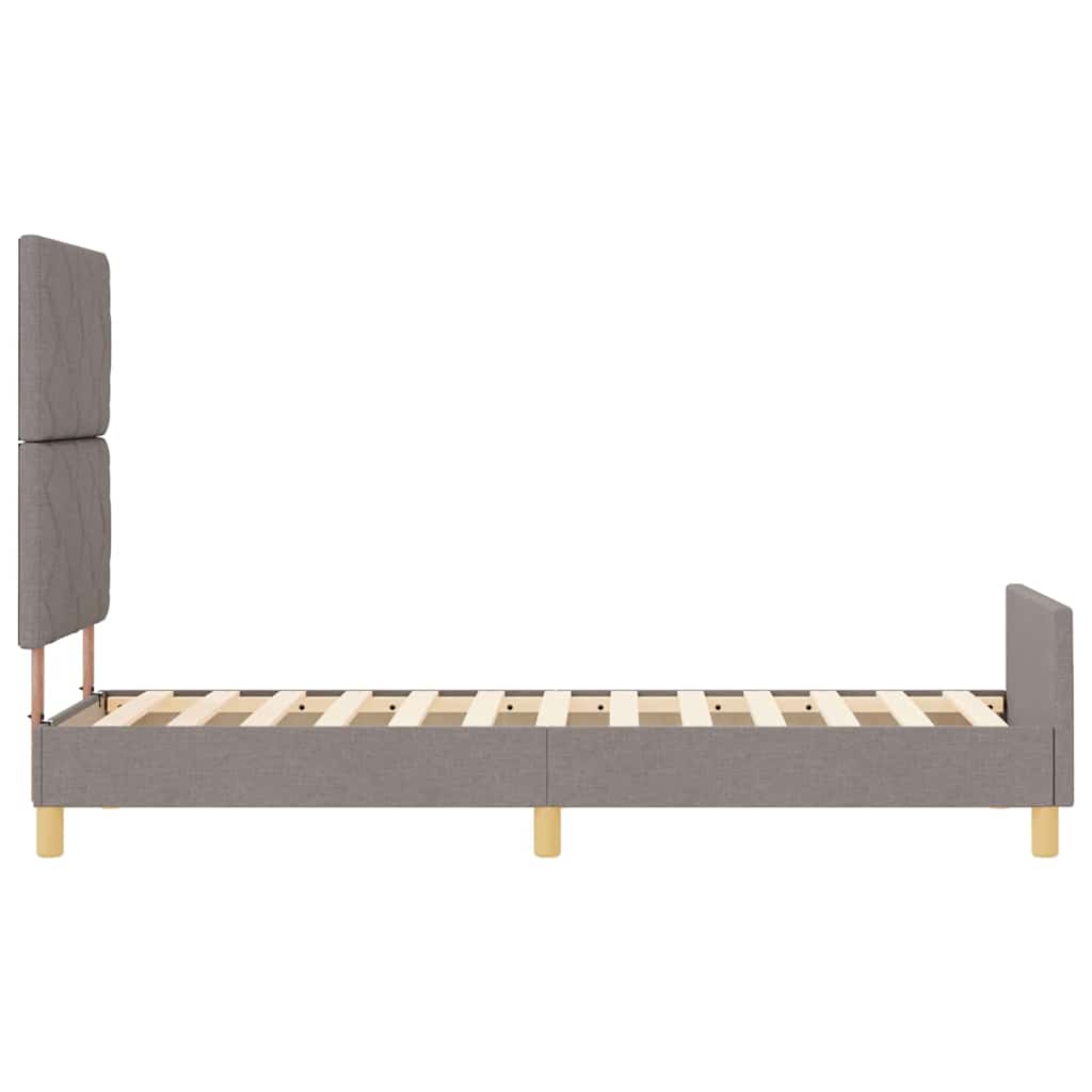 Bedframe met hoofdeinde Taupe 80 x 200 cm Stof is nu te koop bij PeponiXL, paradijselijk wonen!