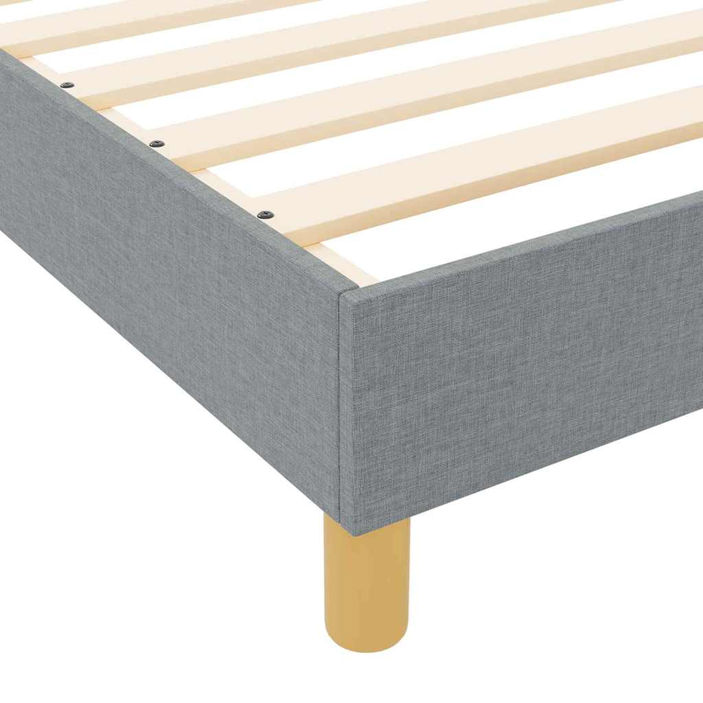 Bedframe met hoofdeinde Lichtgrijs 100 x 200 cm Stof is nu te koop bij PeponiXL, paradijselijk wonen!