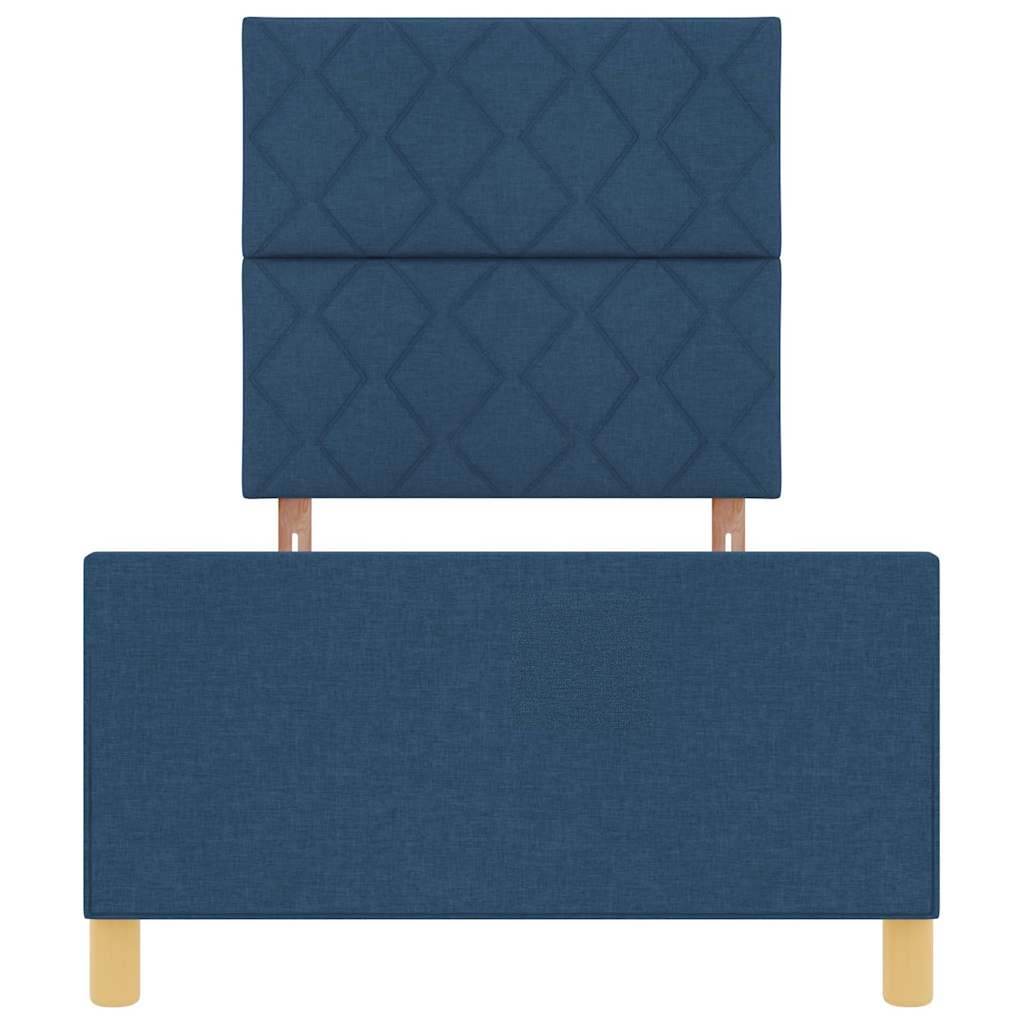 Bedframe met hoofdeinde Blauw 100 x 200 cm Stof is nu te koop bij PeponiXL, paradijselijk wonen!
