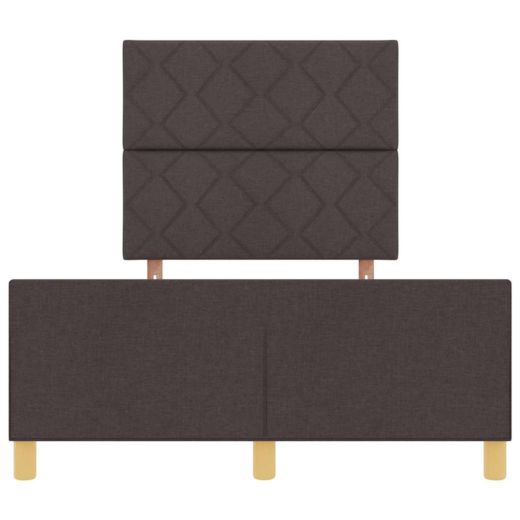 Bedframe met hoofdeinde Donkerbruin 120 x 190 cm Stof is nu te koop bij PeponiXL, paradijselijk wonen!