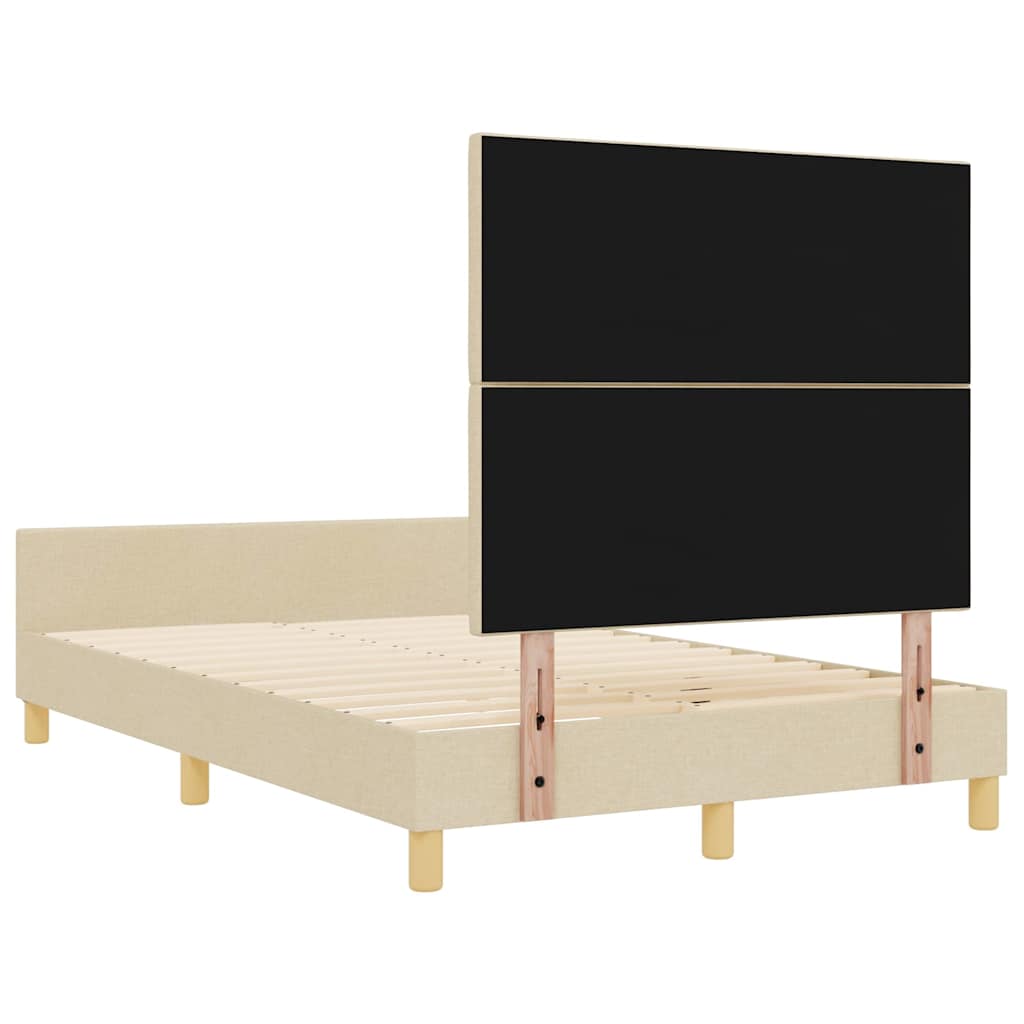 Bedframe met hoofdeinde Crème 120 x 190 cm Stof is nu te koop bij PeponiXL, paradijselijk wonen!